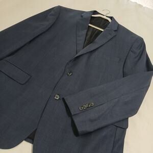 Jos.A.Bank Traveler 48 Long !00% wool tailored fit deep blue Men's blazer lined